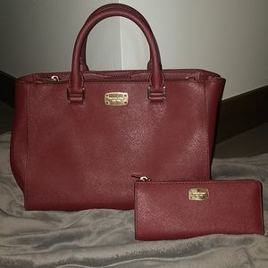 Matching Micheal Kors Merlot wallet